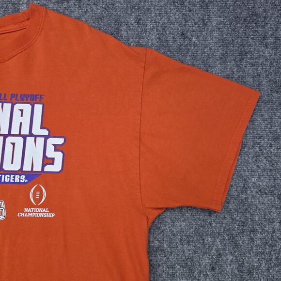 Clemson Tigers Shirt Mens XL Orange NCAA Football 2018 National Champions Hanes - Picture 11 of 14
